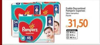 Atacadão Fralda Descartável Pampers Supersec oferta