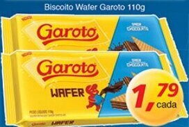 Supermercados Guanabara Biscoito Wafer Garoto 110g oferta
