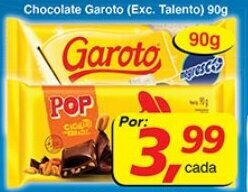 Supermercados Guanabara Chocolate Garoto 90g oferta