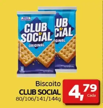 Cometa Supermercados Biscoito CLUB SOCIAL 80/106/141/144g oferta