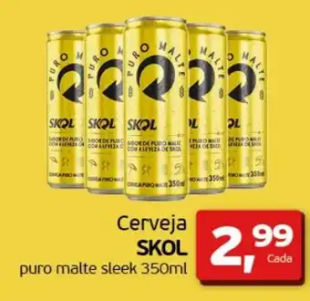 Cometa Supermercados Cerveja SKOL puro malte sleek 350ml oferta