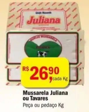 Ultrabox Mussarela Juliana ou Tavares Peça ou pedaço Kg oferta