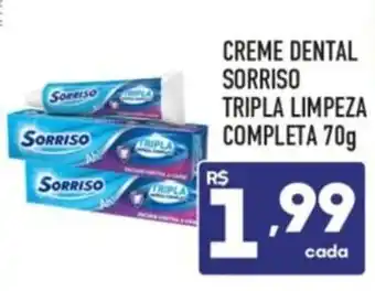 Supermercados Avenida CREME DENTAL SORRISO TRIPLA LIMPEZA COMPLETA 70g oferta