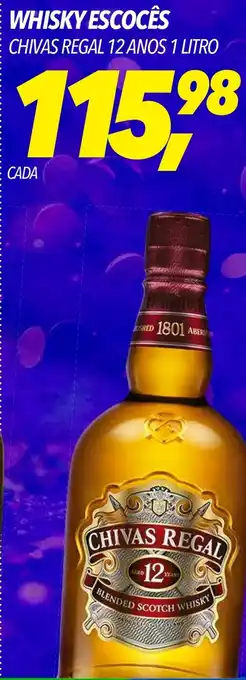 Frangolândia WHISKY ESCOCÊS CHIVAS REGAL 12 ANOS 1 LITRO oferta