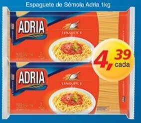 Supermercados Guanabara Espaguete de Semola Adria 1kg oferta