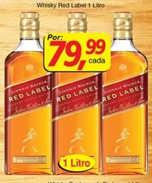 Supermercados Guanabara Whisky Red Label 1L oferta