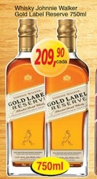 Supermercados Guanabara Whisky Johnnie Walker Gold Label Reserva 750ml oferta