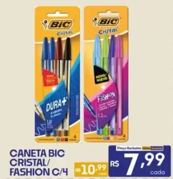 CANETA BIC CRISTAL/ FASHION C/4