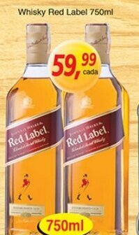 Supermercados Guanabara Whisky Red Label 750ml oferta