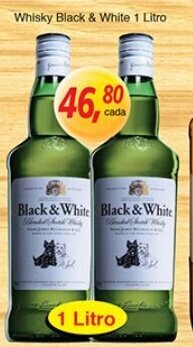 Supermercados Guanabara Whisky Black & White 1L oferta
