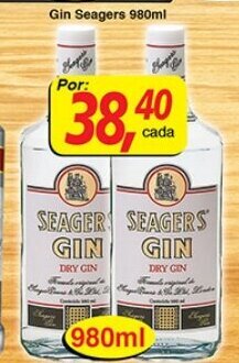 Supermercados Guanabara Gin Seagens 980ml oferta