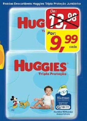 Supermercados Guanabara Fraldas descartaveis Huggies tripla Pretecao Jumbinho oferta
