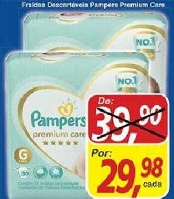 Supermercados Guanabara Fraldas Descartaveis Pampers Premium Care oferta