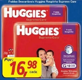 Supermercados Guanabara Fraldas Descartaveis Huggies Roupinha Supreme Care oferta