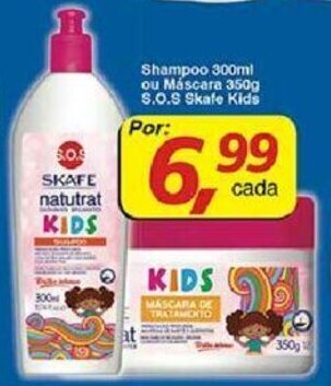 Supermercados Guanabara Shampoo 300ml ou Mascara 350g S.O.S Skafe Kids oferta
