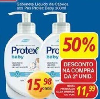 Supermercados Guanabara Sabonete Liquido da Cabeca aos Pes Protex Baby 200ml oferta