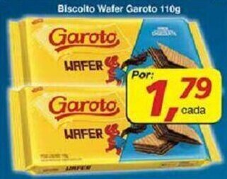 Supermercados Guanabara Biscoito Wafer Garoto 110g oferta