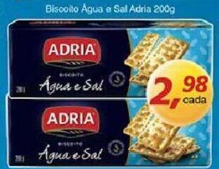 Supermercados Guanabara Biscoito Agua e Sal Adria 200g oferta