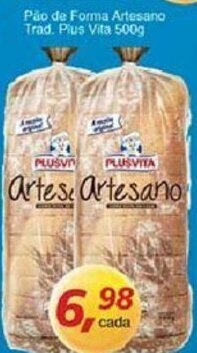 Supermercados Guanabara Pao de Forma Artesano Trad. Plus Vita 500g oferta