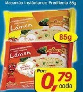 Supermercados Guanabara Macarrao Instantaneo Predilecta 85g oferta