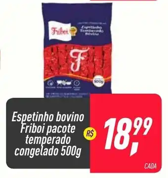 Frangolândia Espetinho bovino Friboi pacote temperado congelado 500g oferta