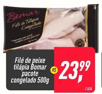 Frangolândia File de peixe tilapia Bomar pacote congelado 500g oferta