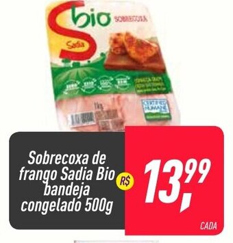 Frangolândia Sobrecoxa de frango Sadia Bio bandeja congelada 1kg oferta