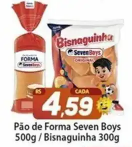 Pao de forma Seven Boys 500g/ Bisnaguinha 300g