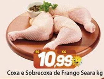 Rede Sol Coxa e Sobrecoxa de Frango Seara 1kg oferta