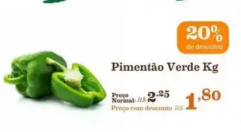 Pimentão Verde 20% De Desconto 1kg