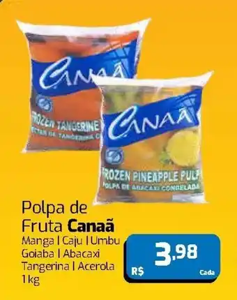 Novo Atacarejo Polpa de Fruta Canaa 1kg oferta