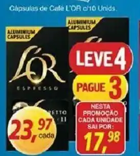 Supermercados Guanabara Capsulas de Cafe L'or c/10 unids oferta