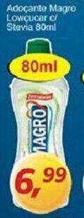 Supermercados Guanabara Adocante Magro Lowcucar c/ Stevia 80ml oferta