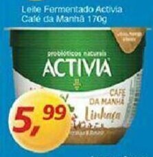 Supermercados Guanabara Leite Fermentado Activia Cafe da Manha 170g oferta
