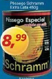 Supermercados Guanabara Pessego Schramm Extra Lata 450g oferta