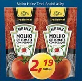 Supermercados Guanabara Molho Heinz Trad. Sache 340g oferta