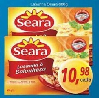 Supermercados Guanabara Lasanha Seara 600g oferta