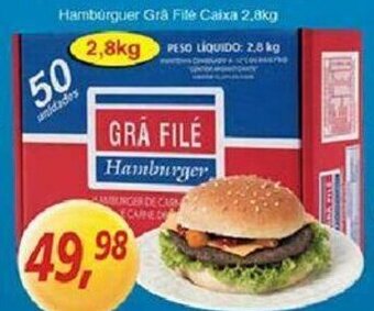 Supermercados Guanabara Hamburguer Gra file Caixa 2.8kg oferta