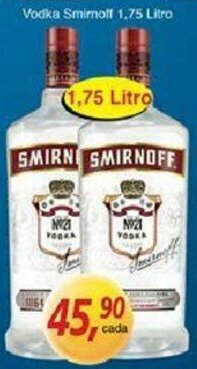 Supermercados Guanabara Vodka Smirnoff 1.75L oferta
