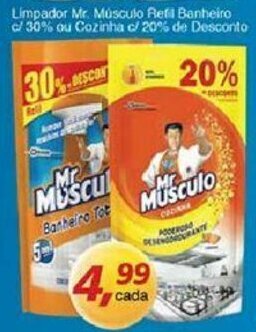 Supermercados Guanabara Limpador Mr.Musculo Refil Banheiro c/ 30% ou Cozinha c/ 20% de Desconto oferta