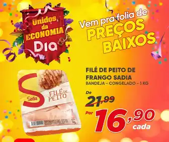 Dia FILÉ DE PEITO DE FRANGO SADIA BANDEJA - CONGELADO - 1 KG oferta