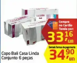 Tenda Atacado Copo bali casa linda conjunto 6 peças oferta