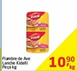 Tenda Atacado Fiambre de ave lanche kidelli kg oferta