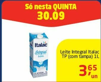 Tenda Atacado Leite integral italac 1l oferta