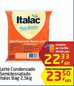 Tenda Atacado Leite condensado semidesnatado italac 2.5kg oferta