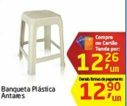 Tenda Atacado Banqueta plástica antares oferta