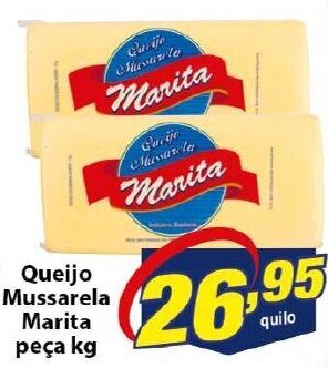 Vencedor Atacadista Queijo Mussarela Marita peca 1kg oferta