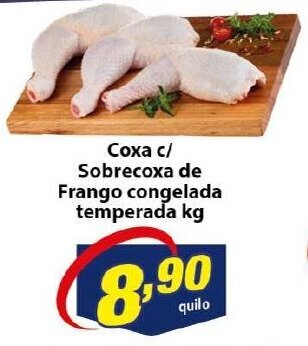 Vencedor Atacadista Coxa c/ Sobrecoxa de Frango congelada temperada 1kg oferta