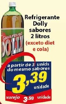 Vencedor Atacadista Refrigerante Dolly sabores 2L oferta