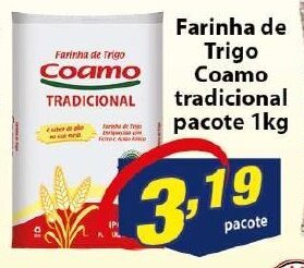 Vencedor Atacadista Farinha de Trigo Coamo Tradicional pacote 1kg oferta